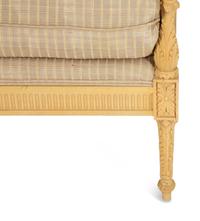 A Pair of Louis XVI Style Resin Benches with Loose Seat Cushions