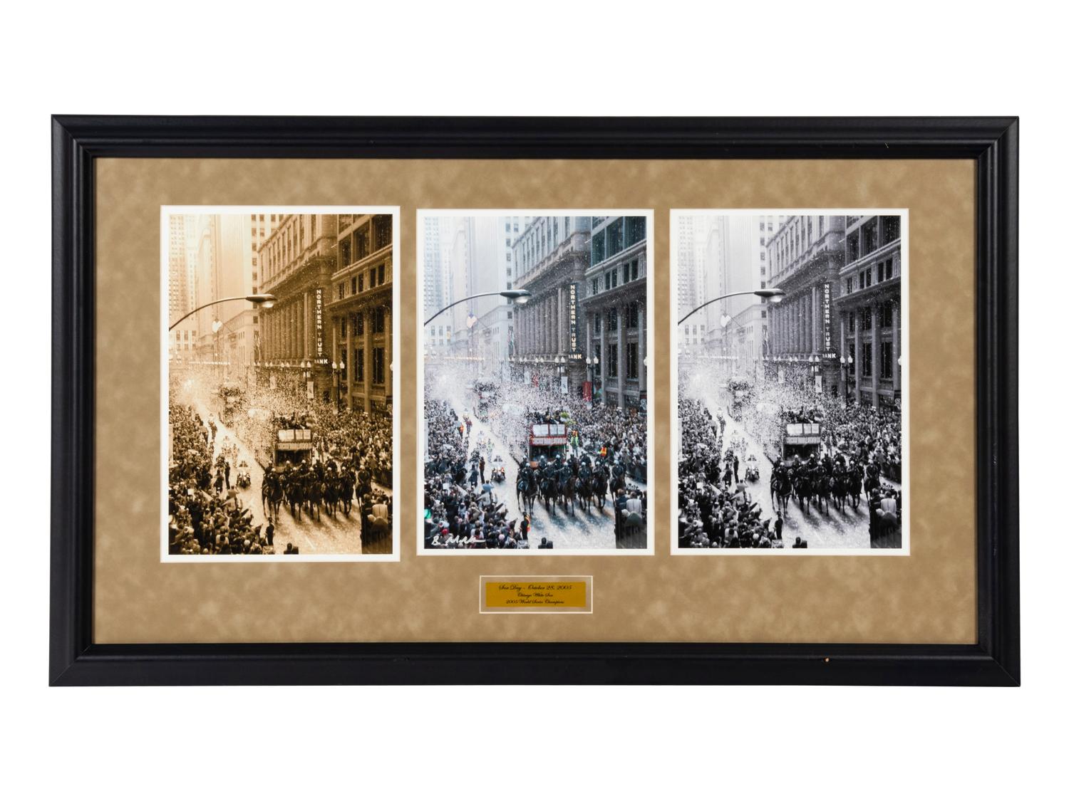 A Group of Three Chicago White Sox Presentation Pieces Formerly Displayed at Mike Ditka’s Restaurant