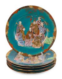Five Satsuma Porcelain Plates