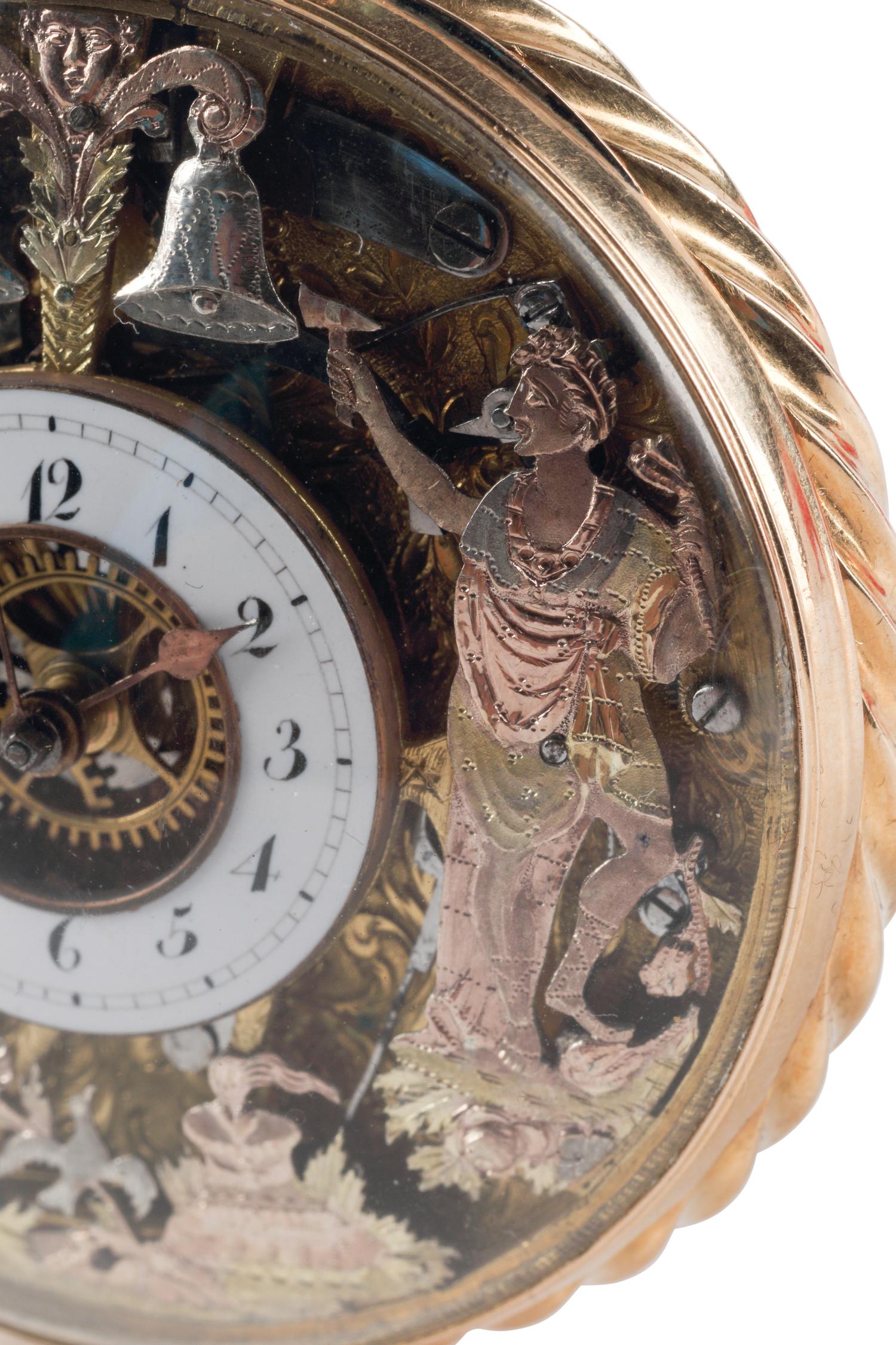 A Swiss Gold Mechanical Pocket Watch