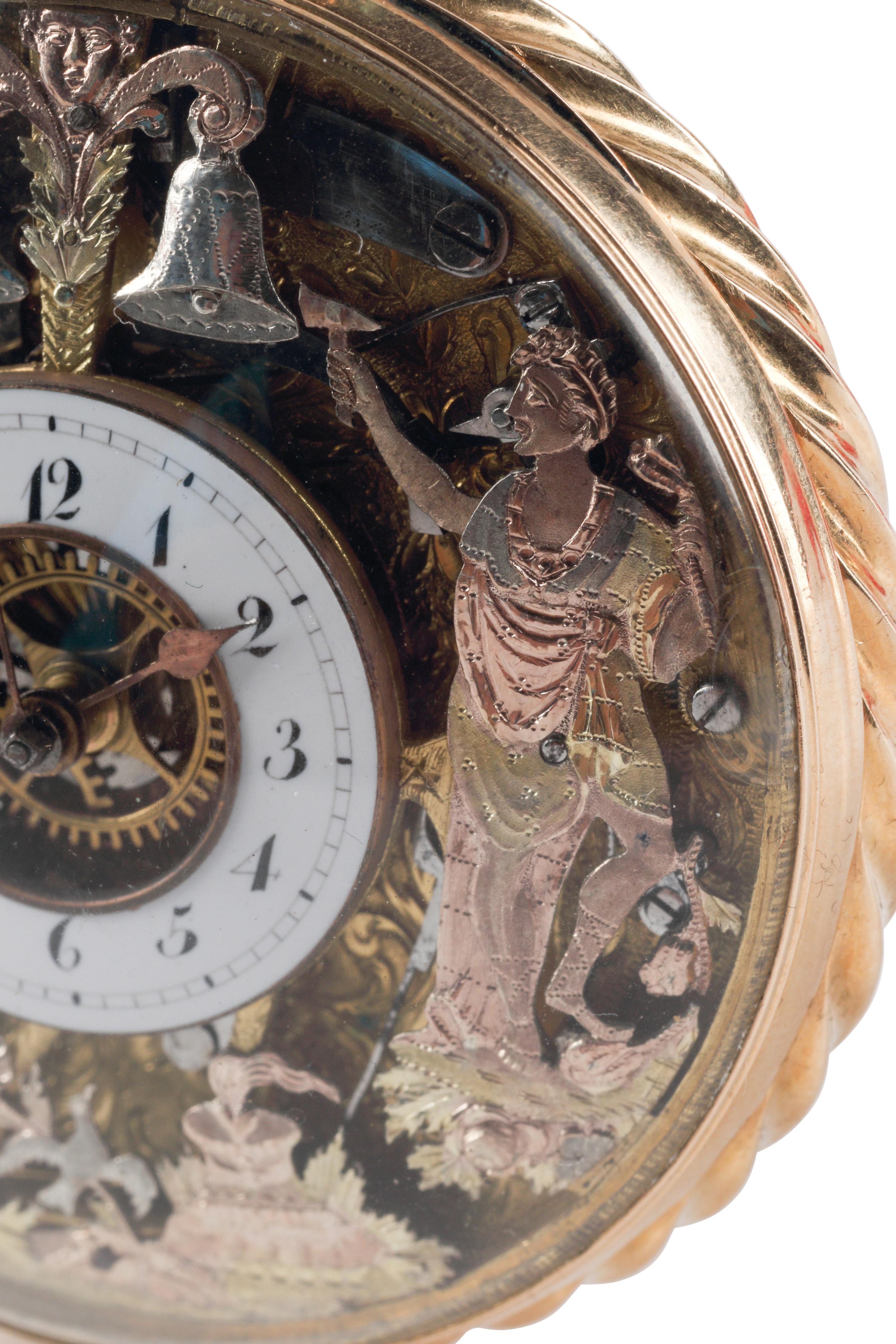 A Swiss Gold Mechanical Pocket Watch