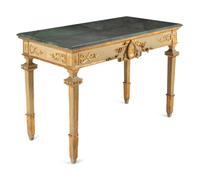 A North Italian Neoclassical Painted and Parcel-Gilt Console Table