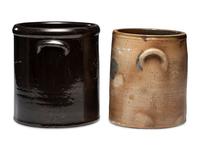 Two Stoneware Crocks