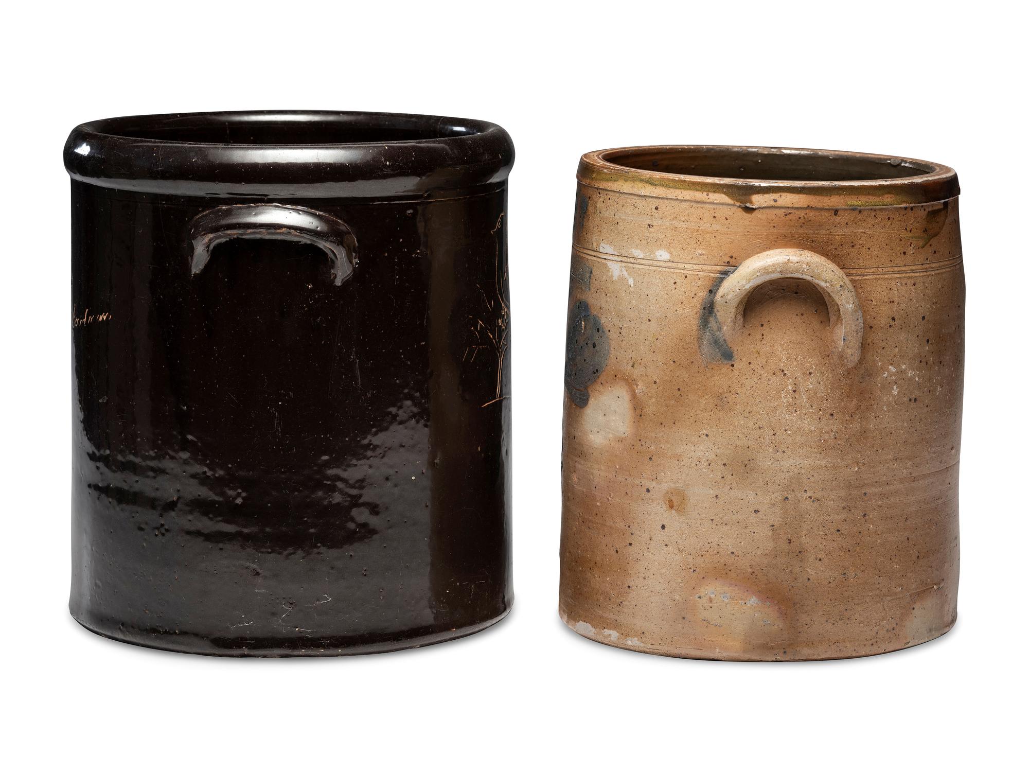 Two Stoneware Crocks