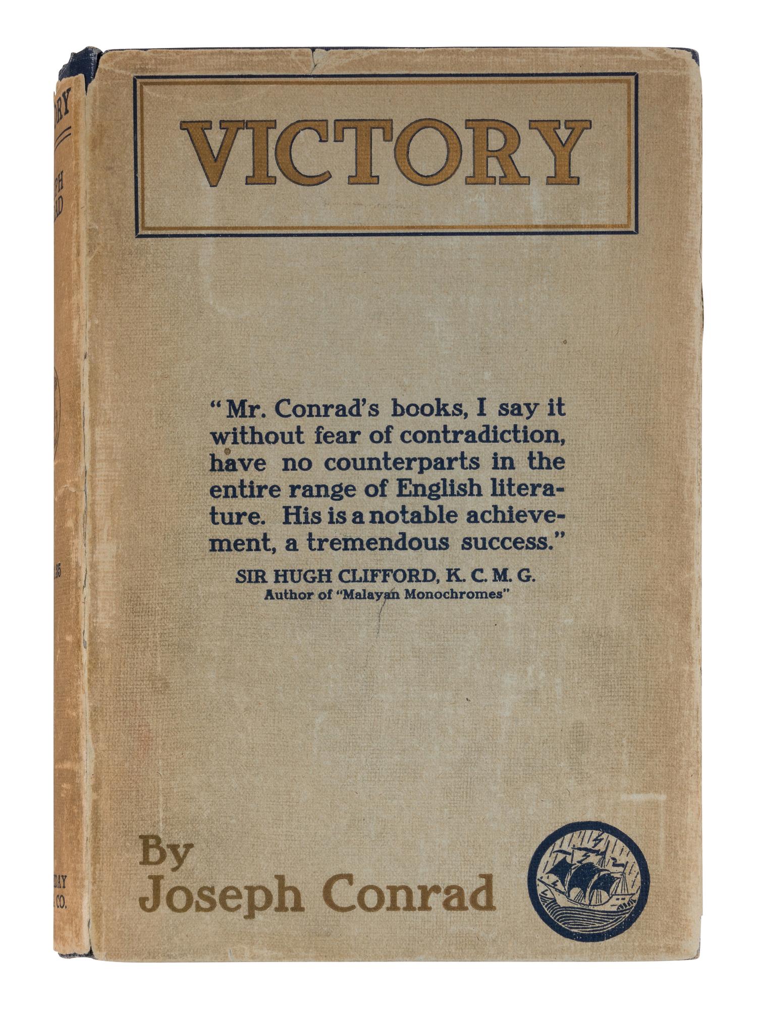CONRAD, Joseph (1857-1924). Victory . An Island Tale . Garden City, NY: Doubleday, Page & Company, 1915.