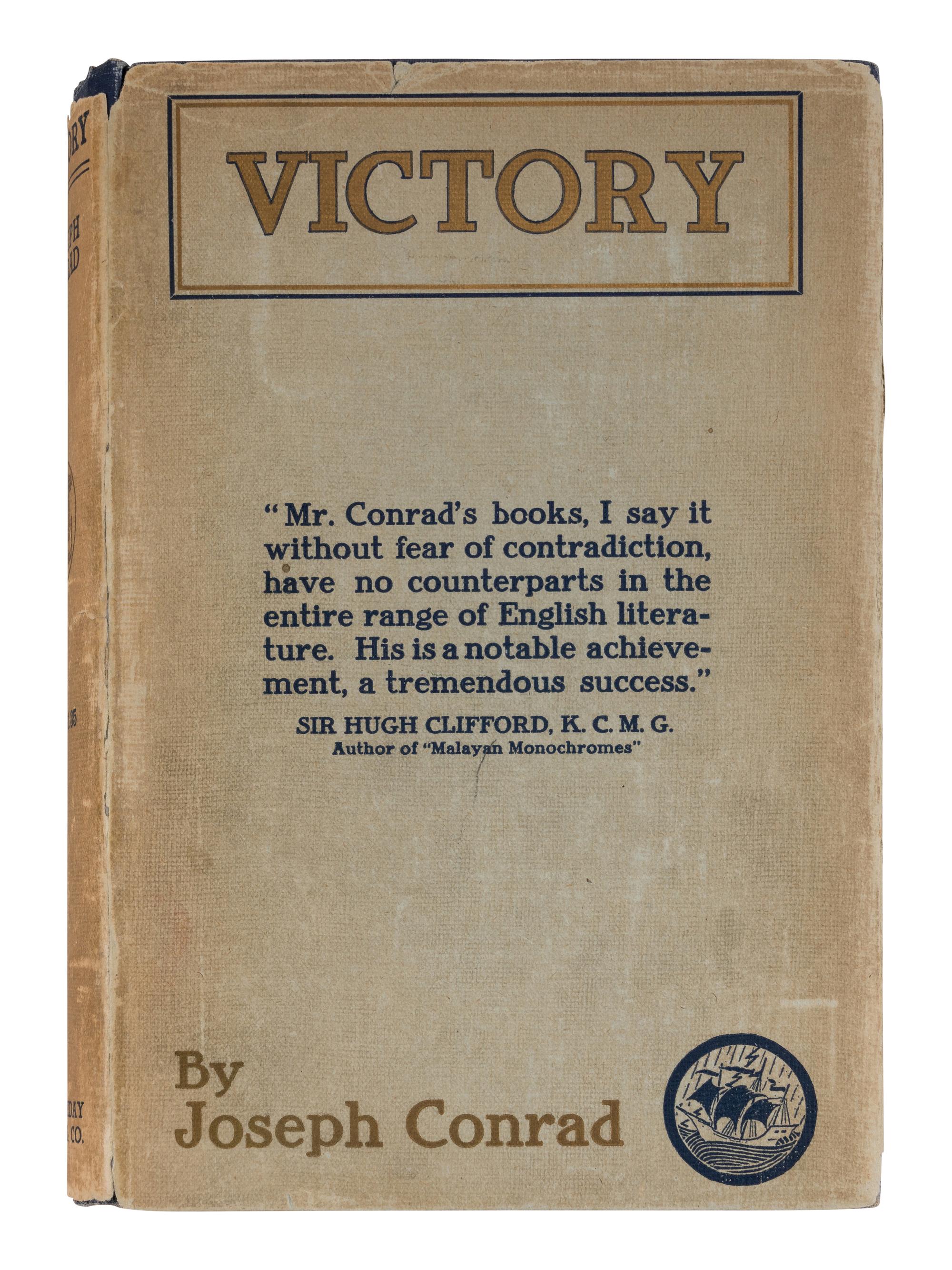CONRAD, Joseph (1857-1924). Victory . An Island Tale . Garden City, NY: Doubleday, Page & Company, 1915.