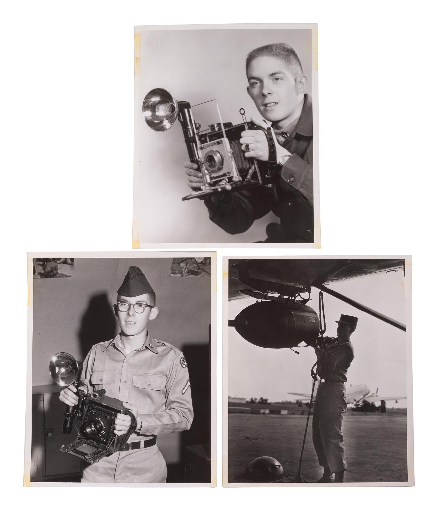 [KOREAN WAR]. Album containing photographs taken in Korea, incl. soldiers and local subjects.
