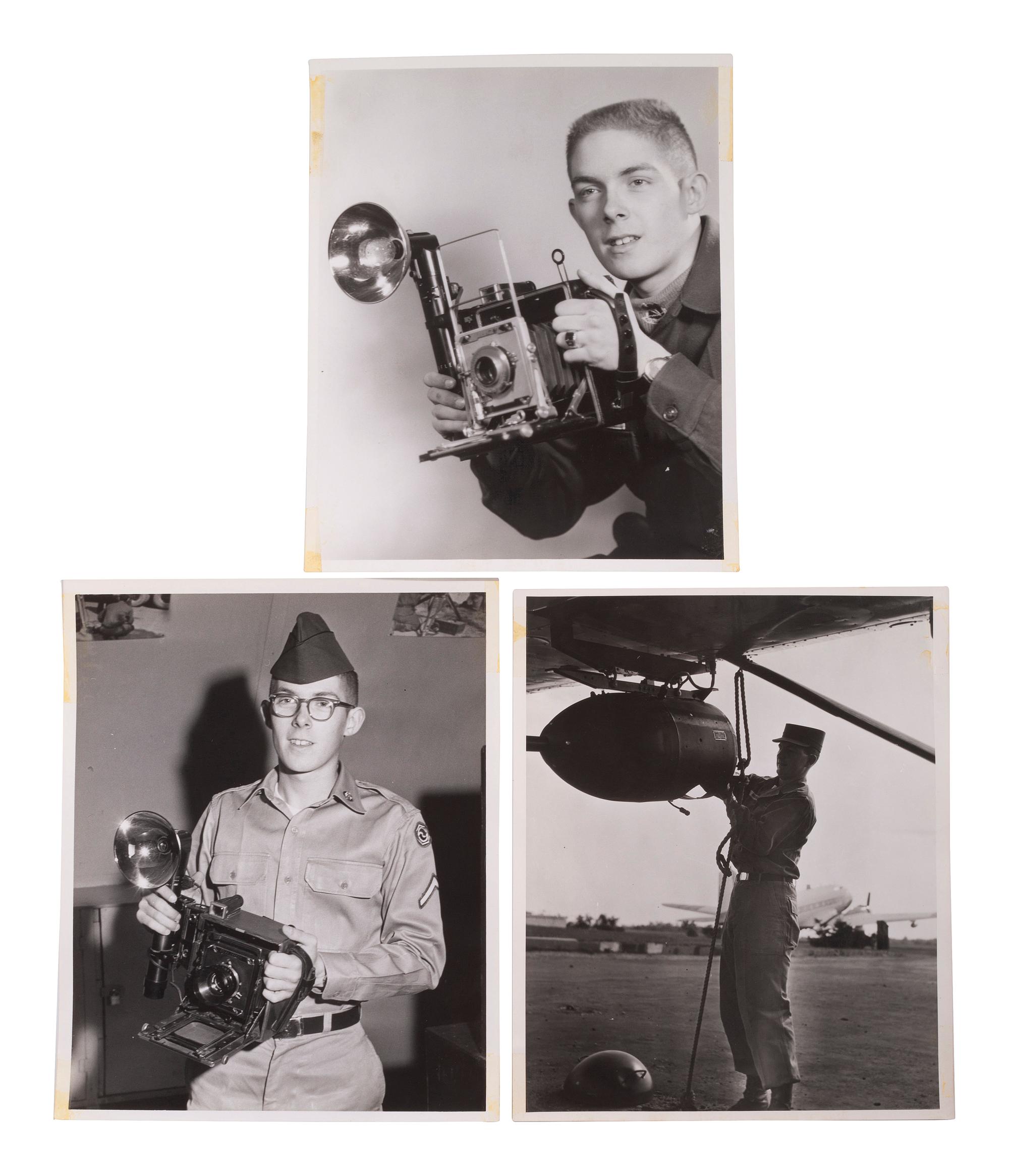 [KOREAN WAR]. Album containing photographs taken in Korea, incl. soldiers and local subjects.