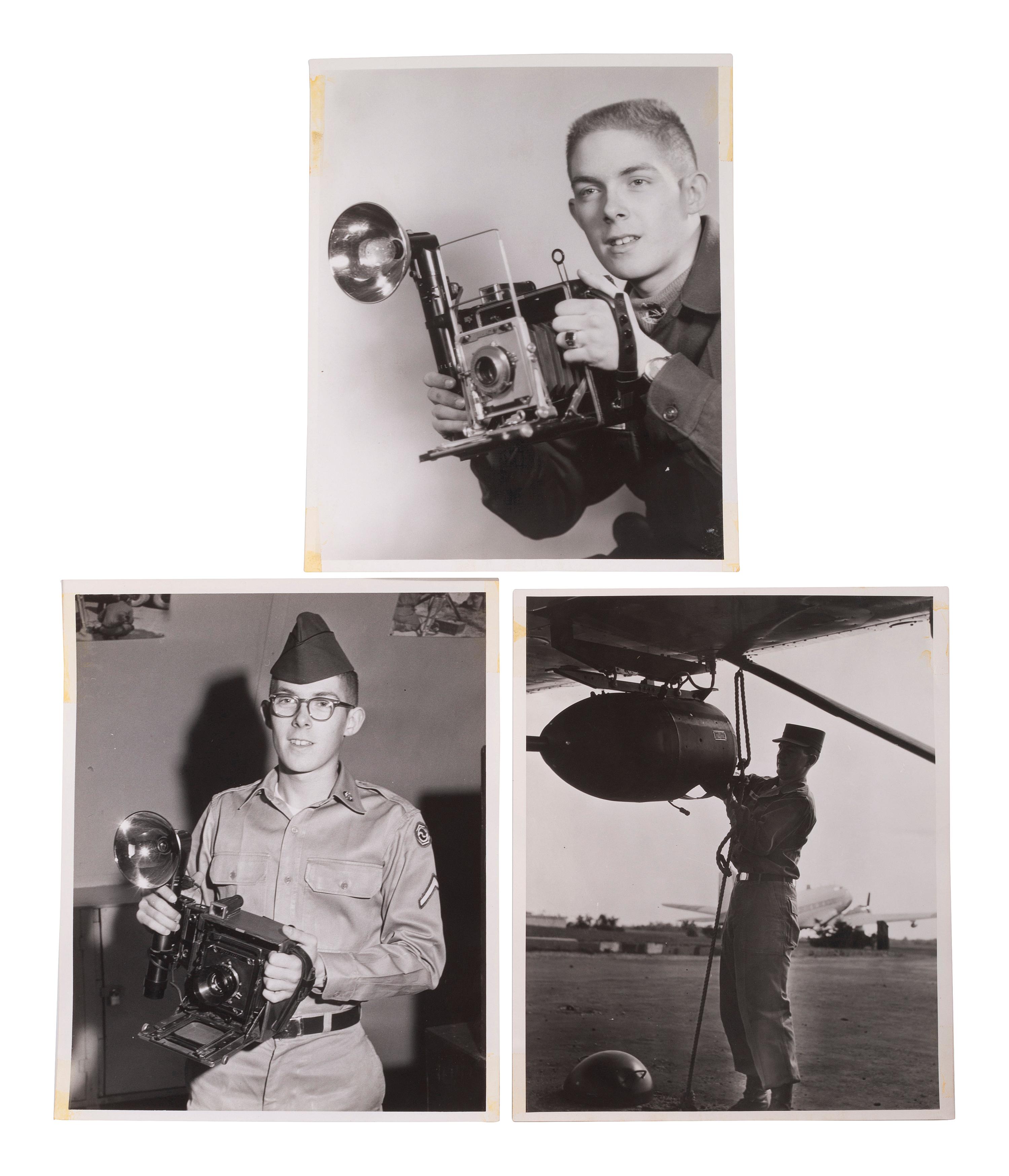 [KOREAN WAR]. Album containing photographs taken in Korea, incl. soldiers and local subjects.