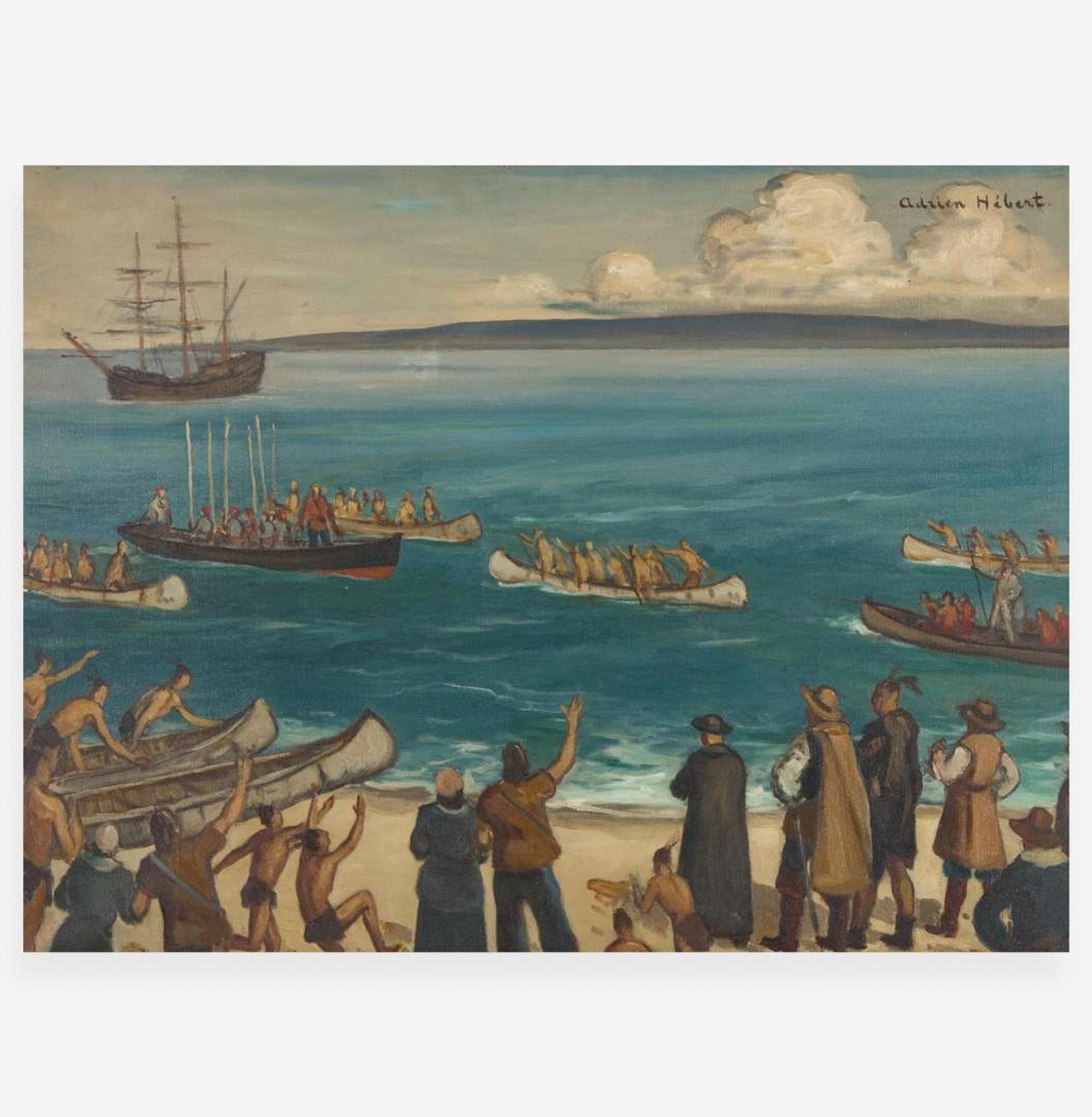 Adrien Hébert (Canadian, 1890-1967) The Meeting