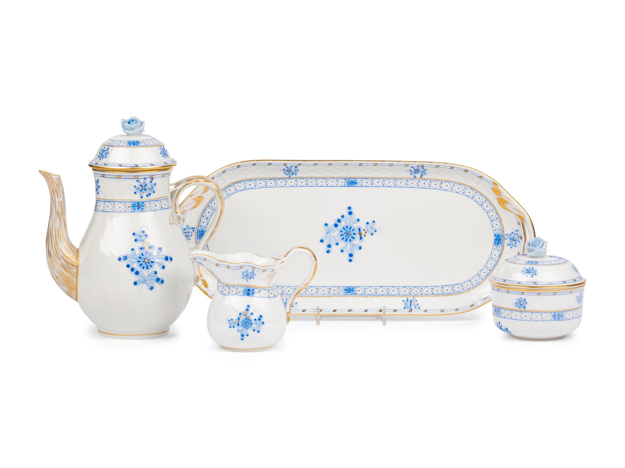 A Herend Chinese Bouquet Porcelain Coffee Set