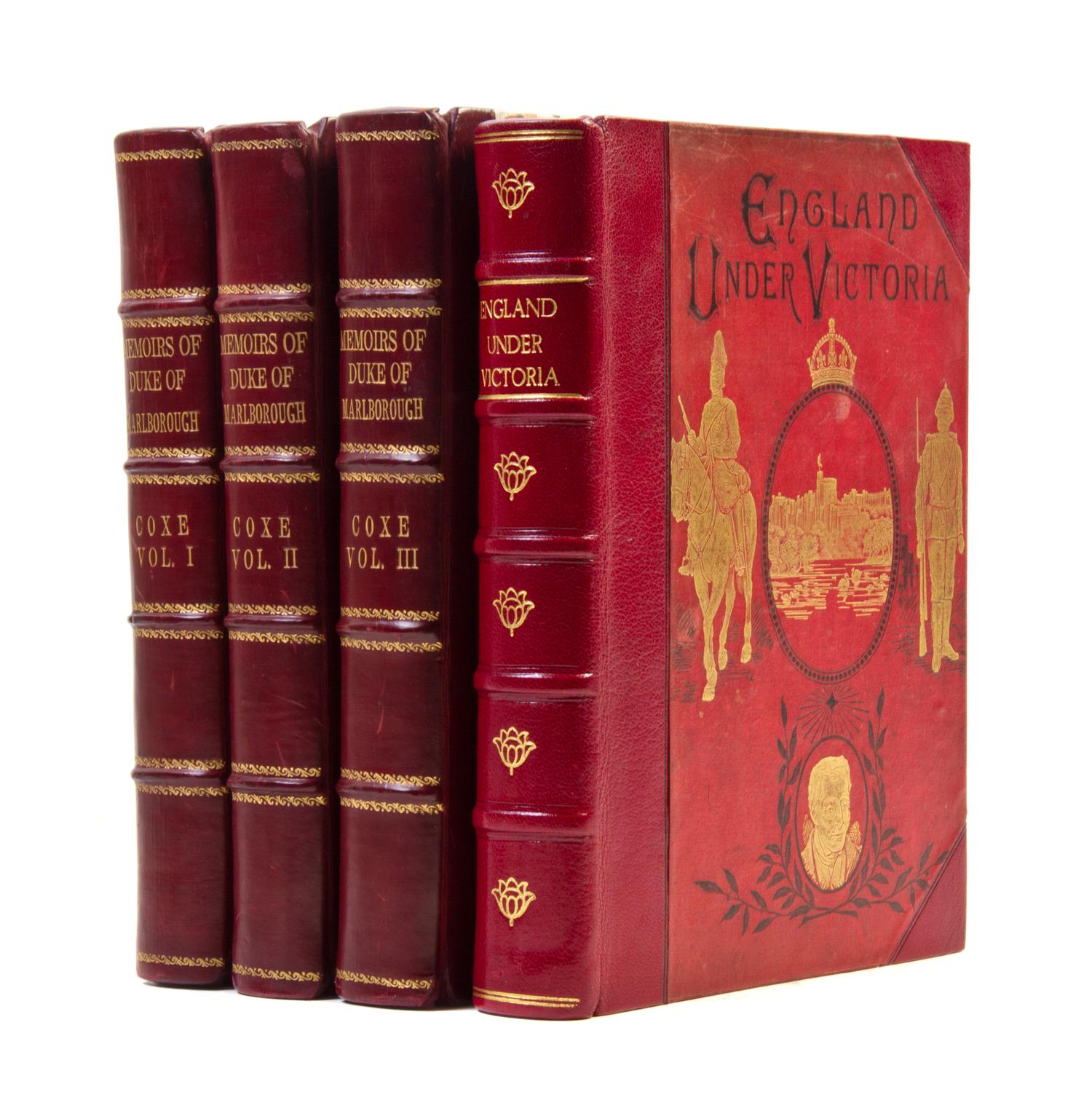 COXE, WILLIAM. Memoirs of John Duke of Marlborough... London, 1818-1819. 3 vols. With one other. (4 total).