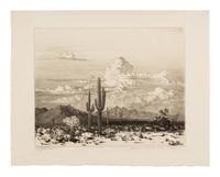Two Works: Evening, Paradise Valley, Arizona and Indian Home - Salt River Mis, Arizona