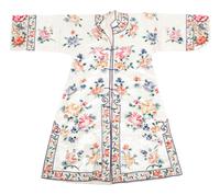 Four Chinese Cream Ground Embroidered Silk Ladies' Jackets