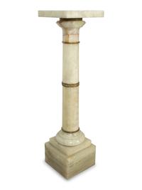 A Continental Gilt Bronze Mounted Onyx Pedestal