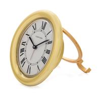 CARTIER, GOLD-PLATED 'BAIGNOIRE' ALARM TABLE CLOCK — 185.00 dwt.