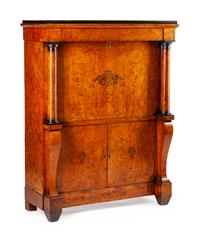A Charles X Burlwood Secretaire a Abattant