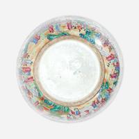 A Massive Chinese Export Porcelain Rose Medallion Punch Bowl 19th century