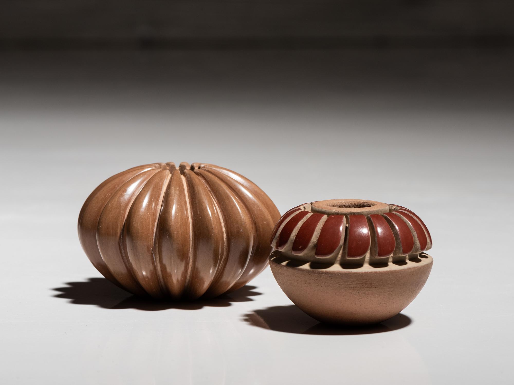Miniature Pottery Melon Jars