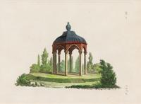 A Collection of Gilt Framed Hand Colored Engravings of Follies Framed size 12 3/8 x 15 3/8 inches. — 19TH CENTURY