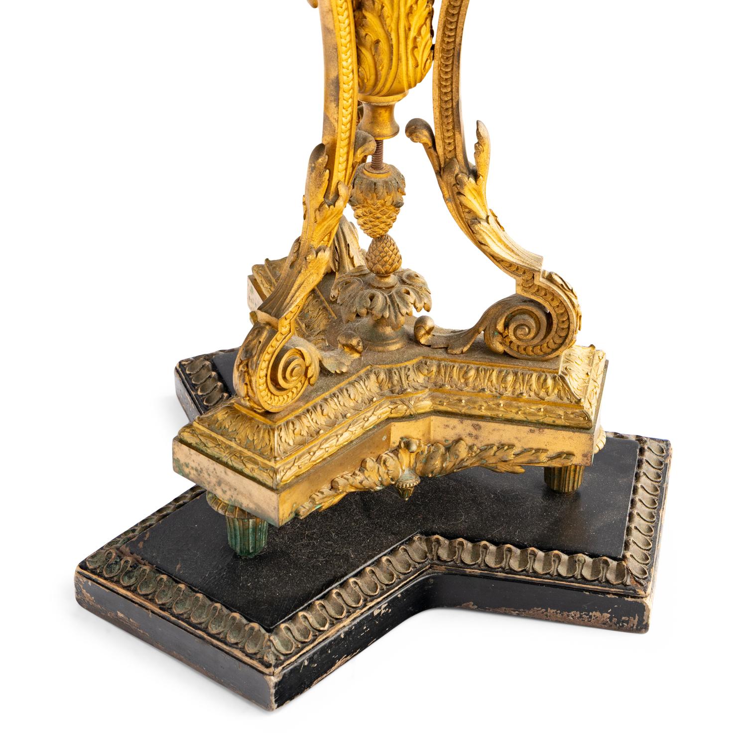 A Pair of Neoclassical Style Gilt Bronze and Marble Occasional Tables