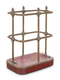 An English Brass Umbrella and Cane Stand