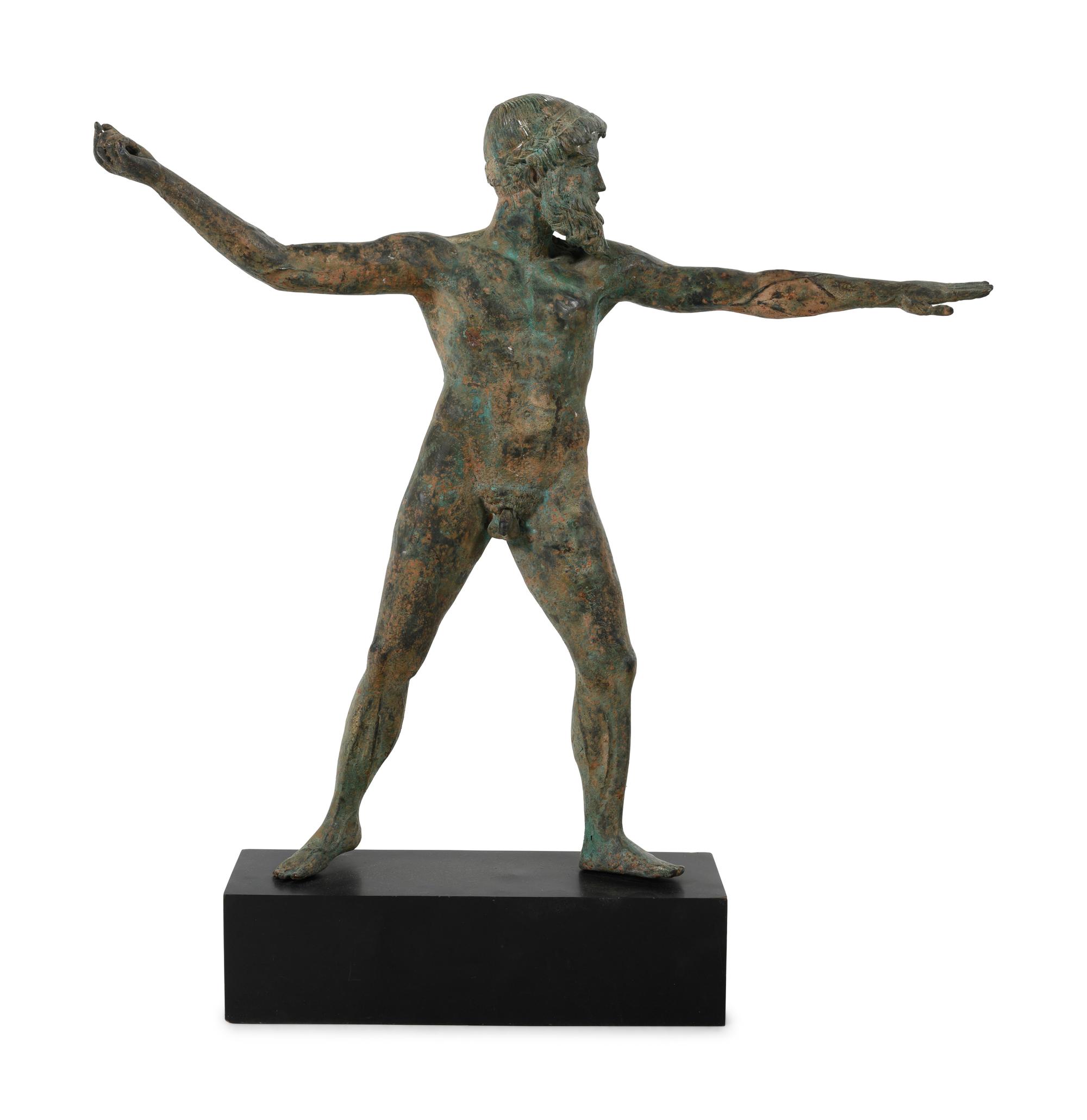 A Bronze Figure of Zeus or Poseidon Modeled After the Artemision Bronze