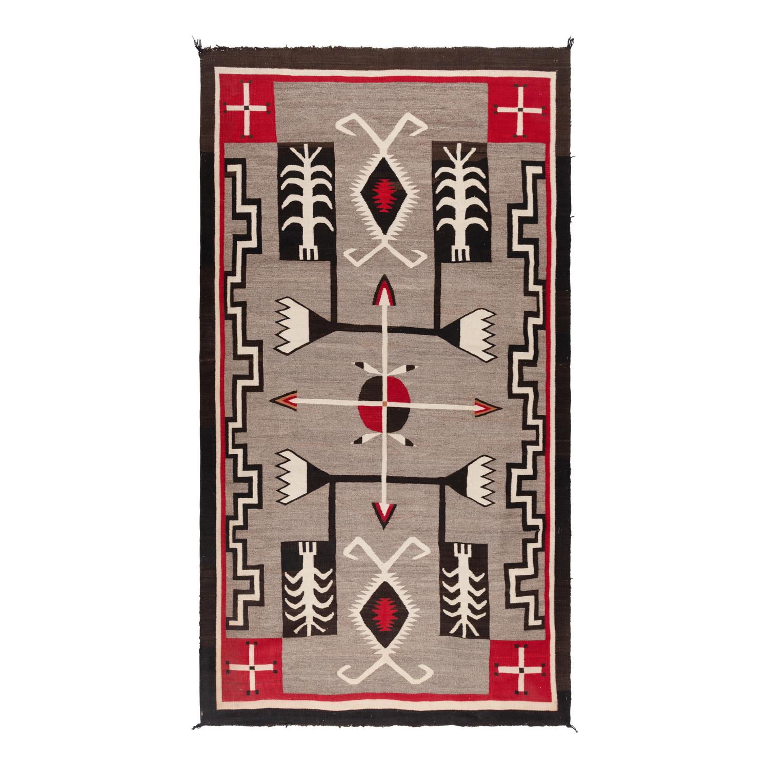Navajo Modified Pictorial Storm Pattern Weaving [Rug]