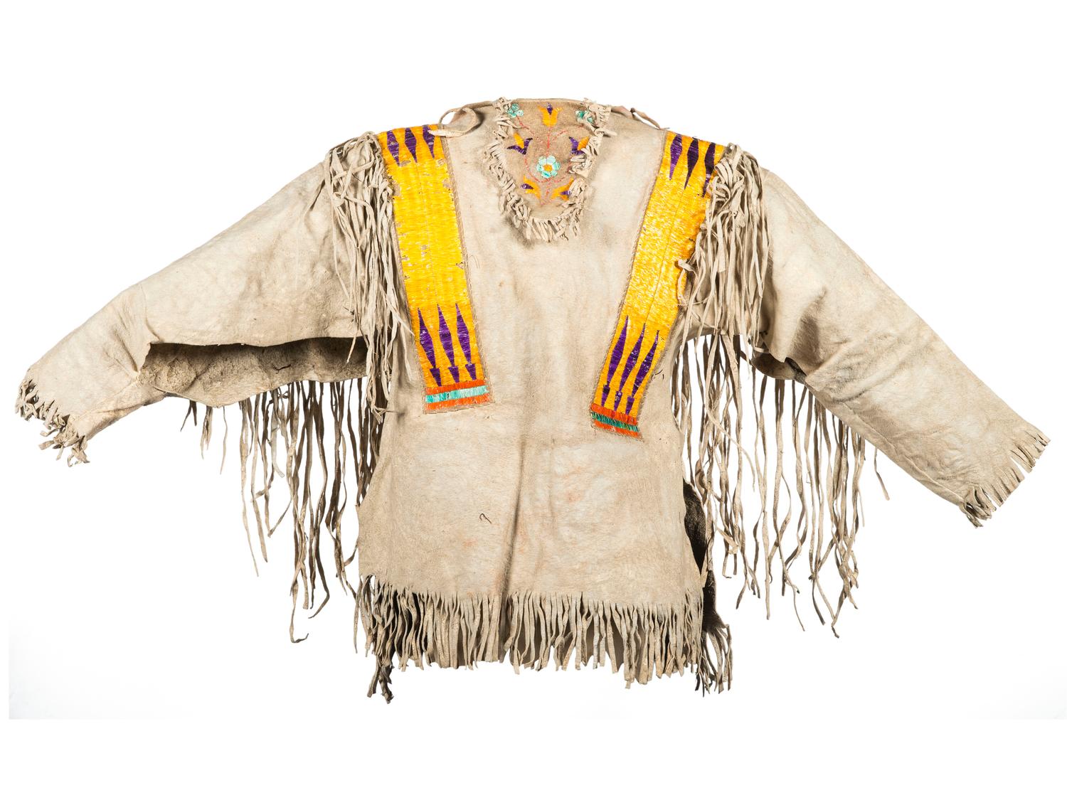 Sioux Quilled Hide Shirt and Leggings