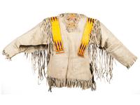 Sioux Quilled Hide Shirt and Leggings