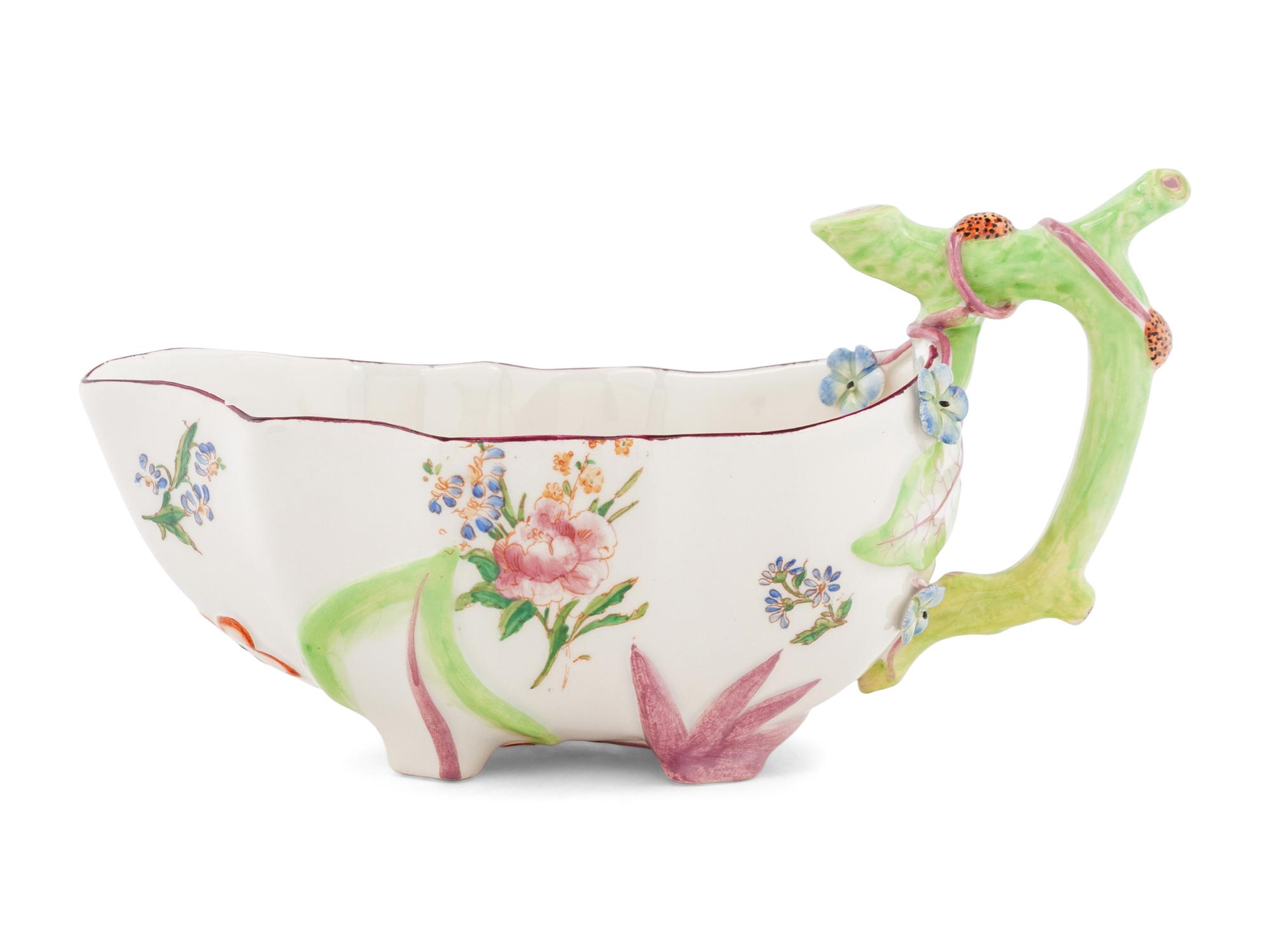 An Italian Soft-Paste Porcelain Sauce Boat