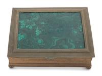 A French Gilt Bronze and Malachite-Inset Box
