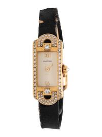 CARTIER, REF. 1380 18K YELLOW GOLD AND DIAMOND WATCH