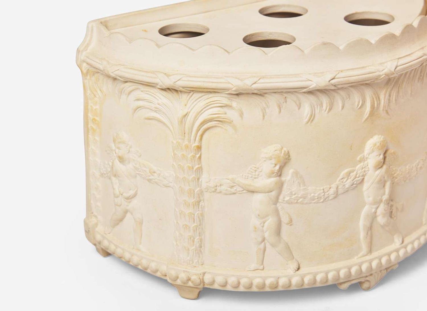A Wedgwood & Bentley White Stoneware Bough Pot, UK, 1770s