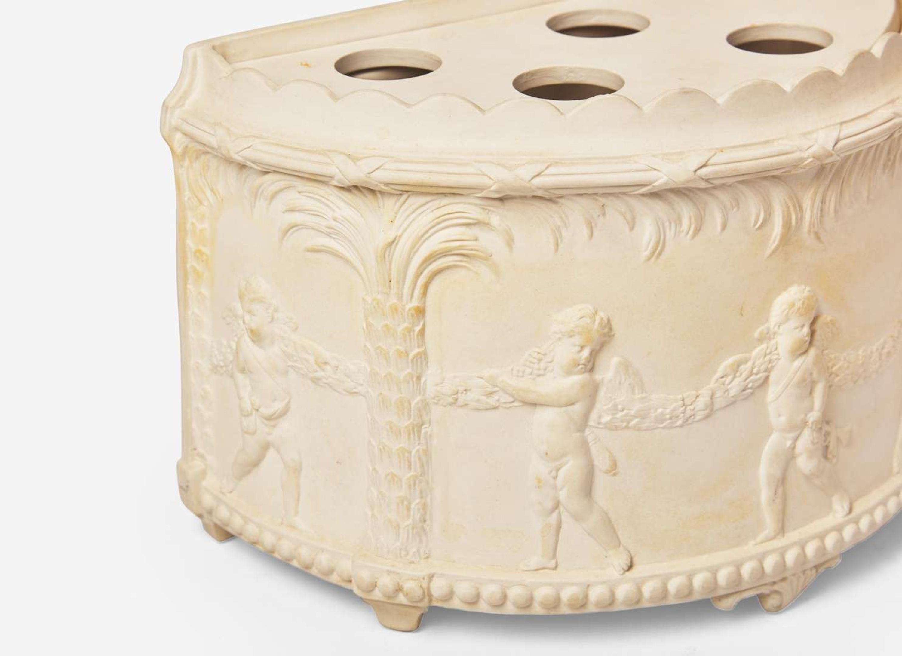A Wedgwood & Bentley White Stoneware Bough Pot, UK, 1770s
