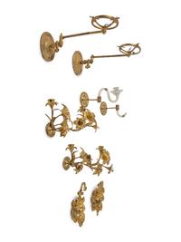 Three Pairs of Gilt Metal Sconces