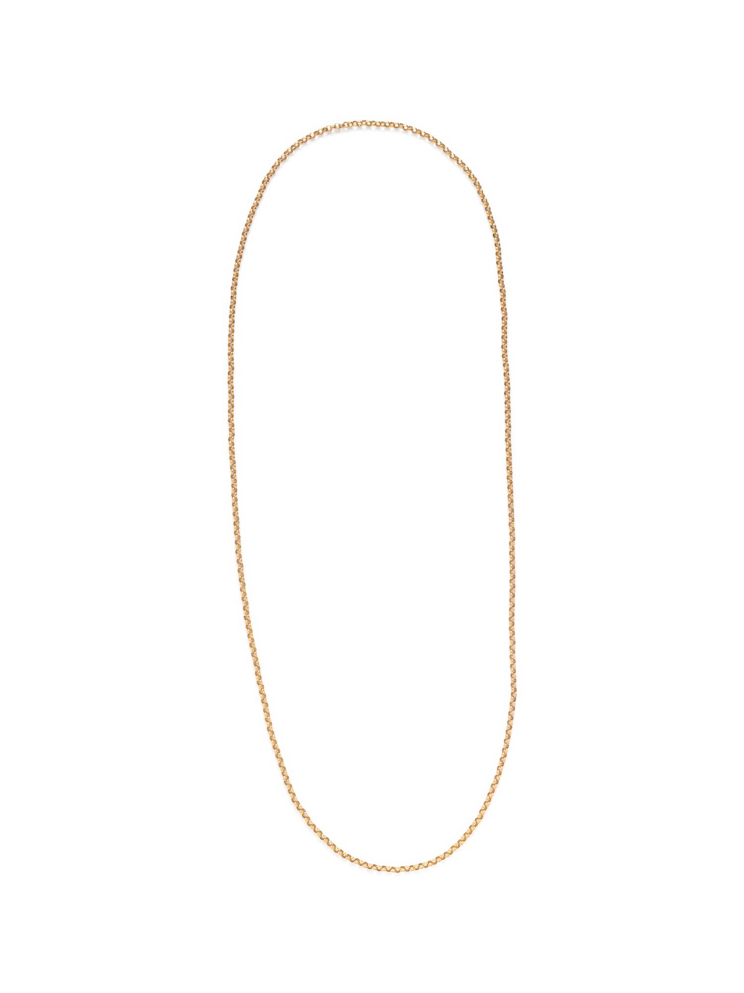 ANTIQUE, YELLOW GOLD LONGCHAIN NECKLACE
