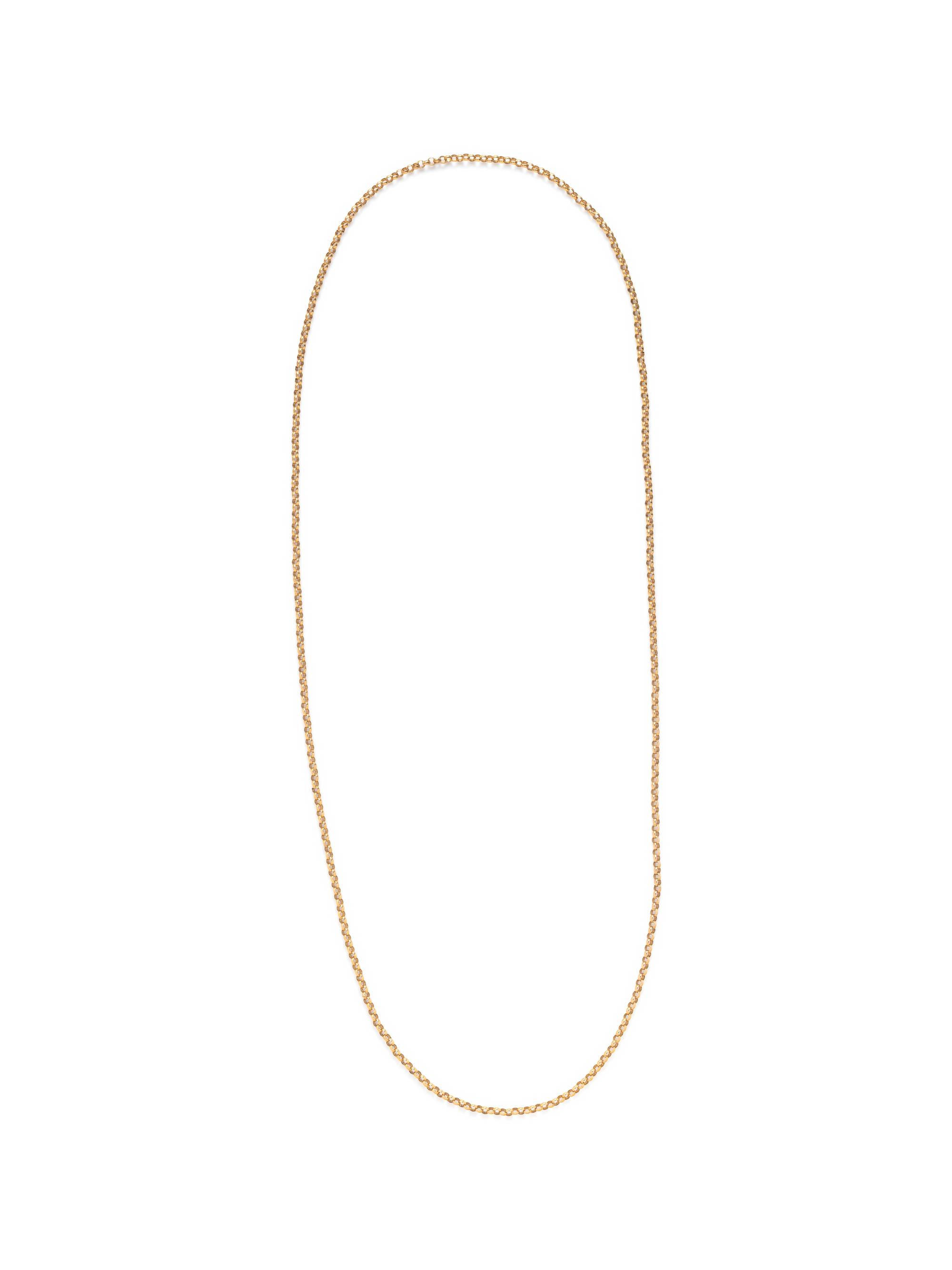 ANTIQUE, YELLOW GOLD LONGCHAIN NECKLACE