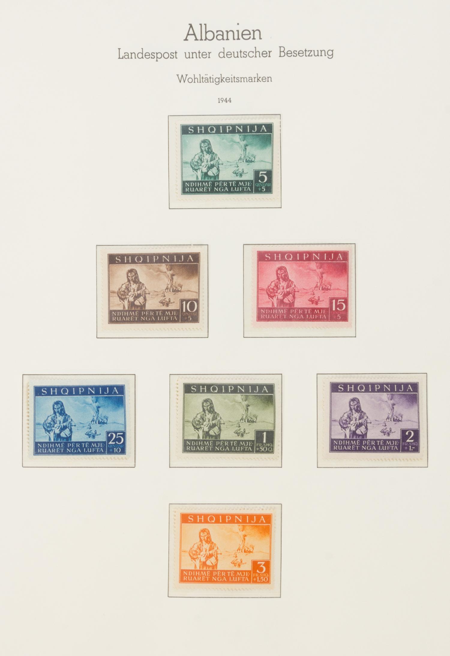 A Collection of WWII-Era German-Occupied Territory Postage Stamps — LEUCHTTURN BRIEFMARKEN ALBUM-DEUTSCHES REICH NEBENGEBIETE II