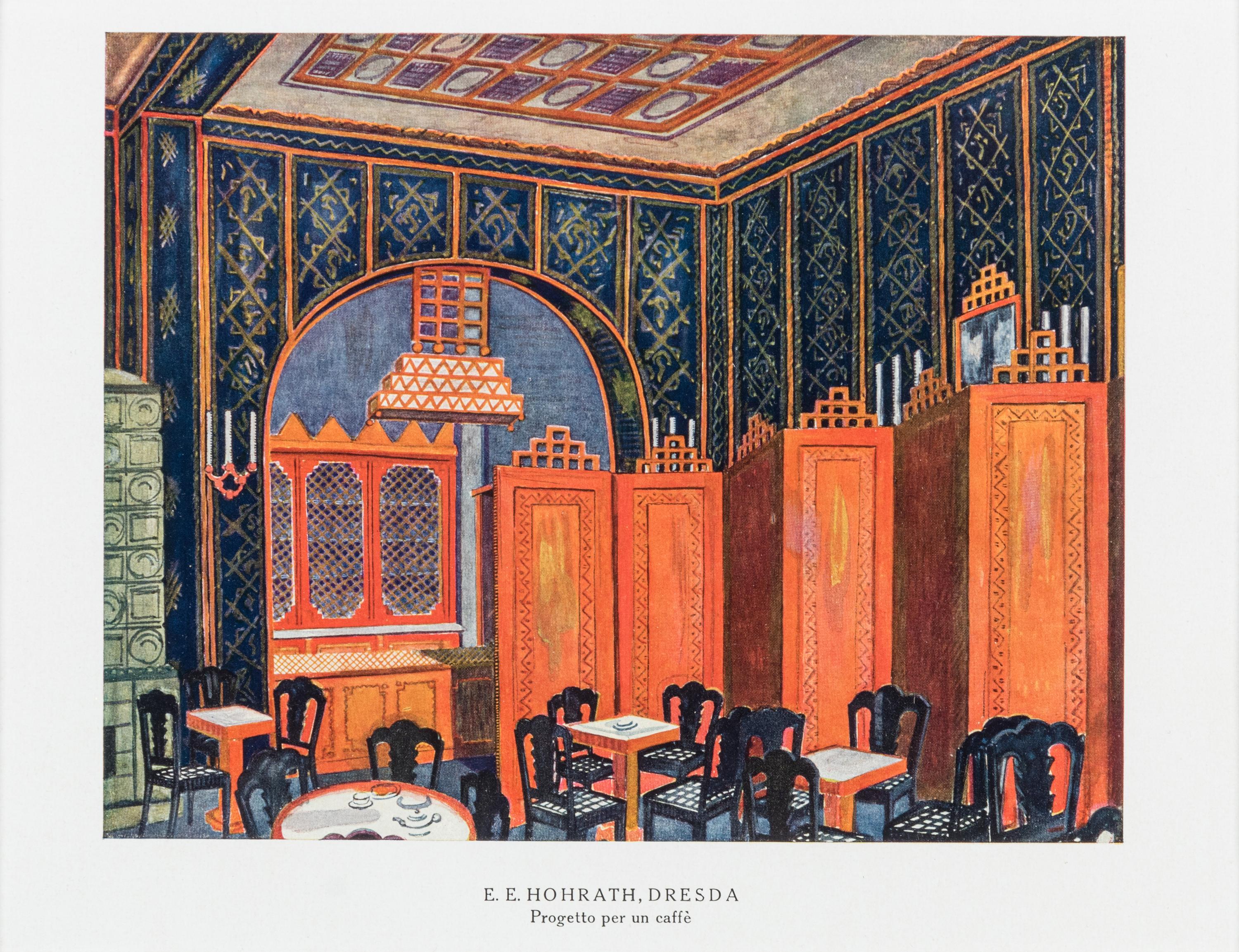Eight Lithographs Depicting Interiors — 20TH CENTURY