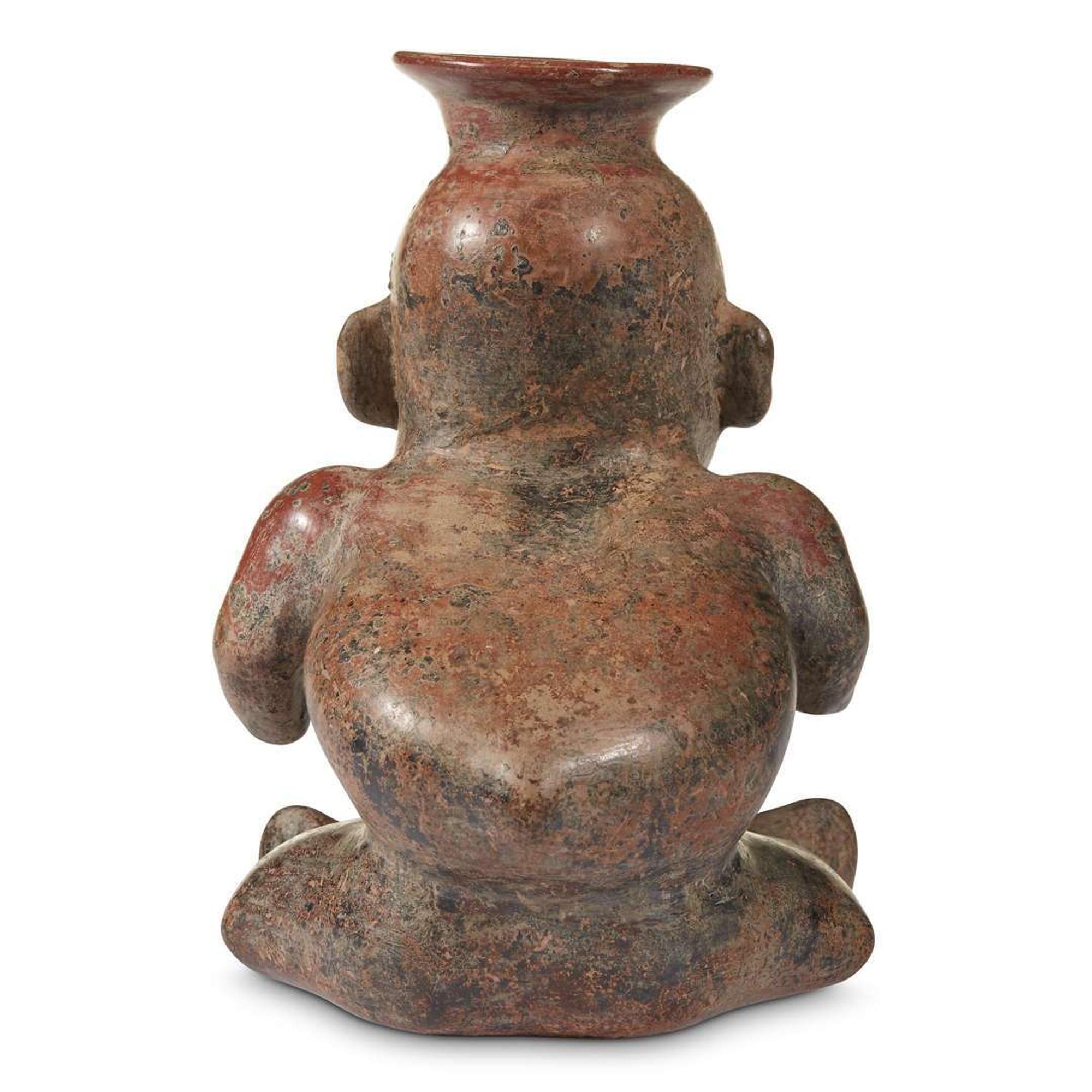 COLIMA HUNCHBACK FIGURE VESSEL 300 BC-300 AD