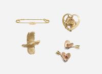 A Group of 14K Yellow Gold Jewelry