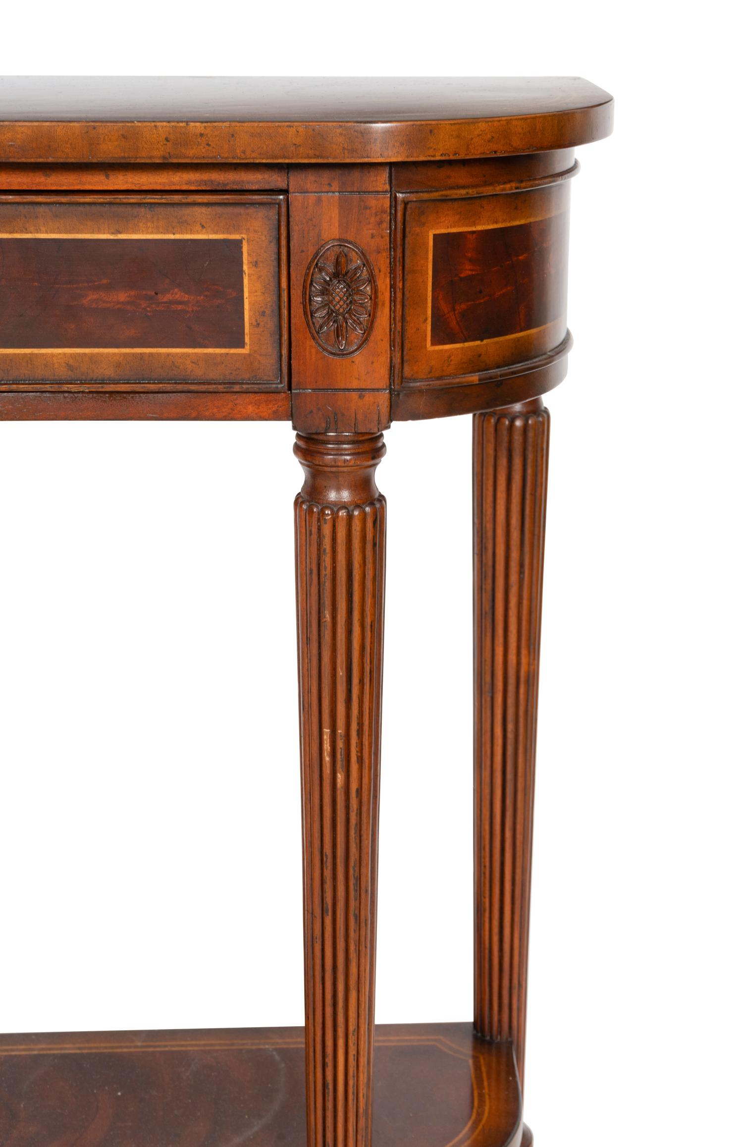 A George III Style Inlaid Mahogany Side Table