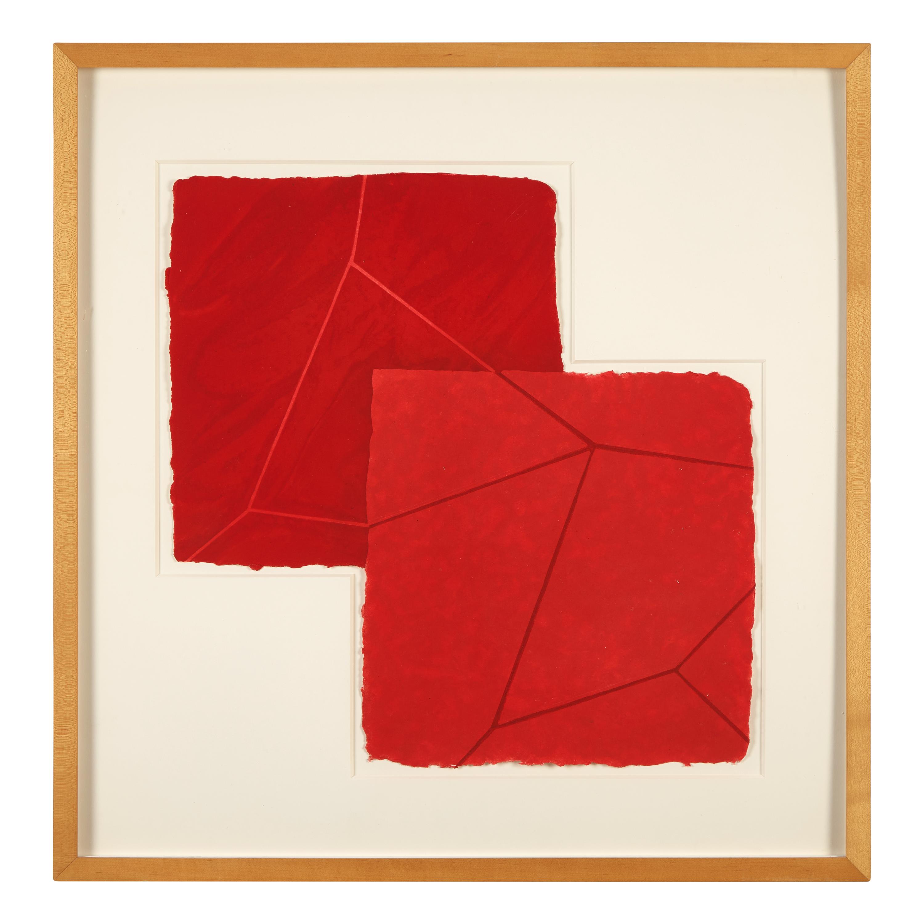 Mary Heilmann (American, 1940-2026) — Double Red Crackle (from Crackle ), 1991