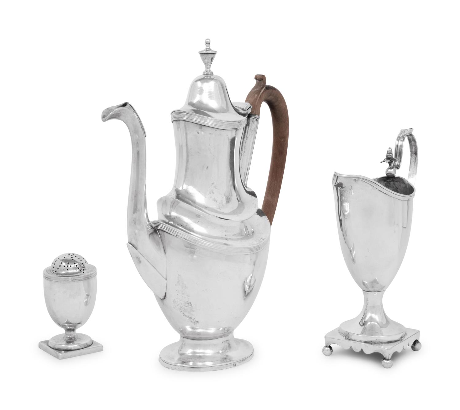 Three Continental Silver Table Articles