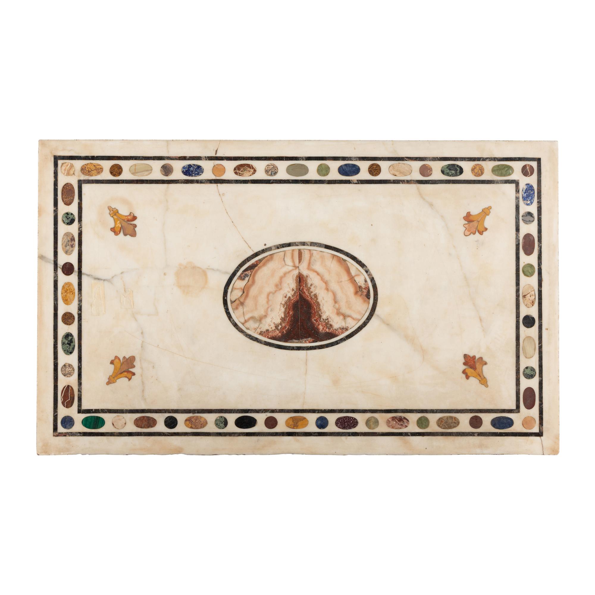 An Italian Specimen Marble Table Top