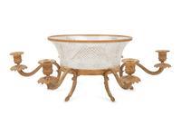 A French Gilt Bronze Mounted Cut Glass Centerpiece