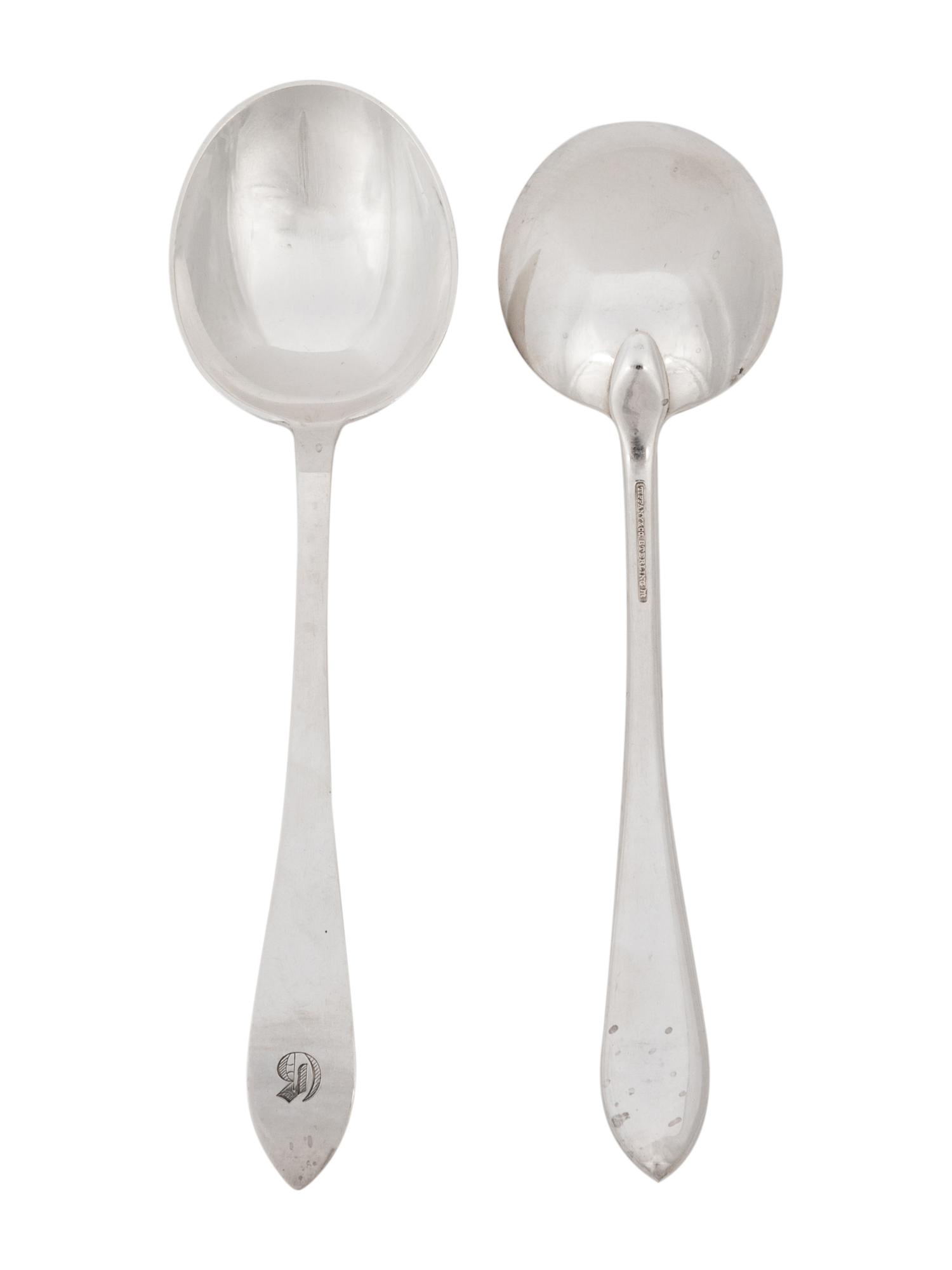 Twelve Tiffany and Co. Silver Soup Spoons