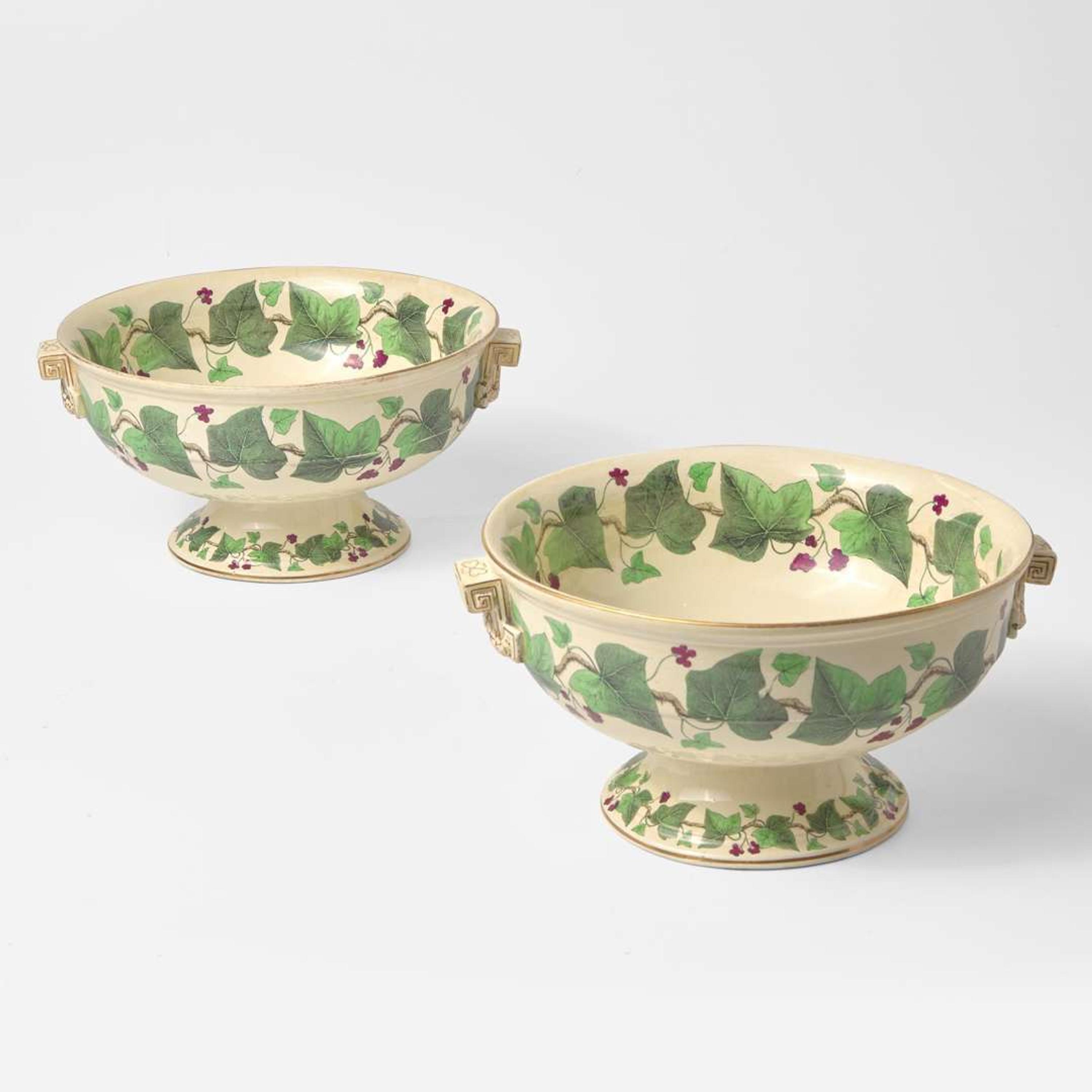 A Pair of Wedgwood Napoleon Ivy Pattern Queensware | Freeman's