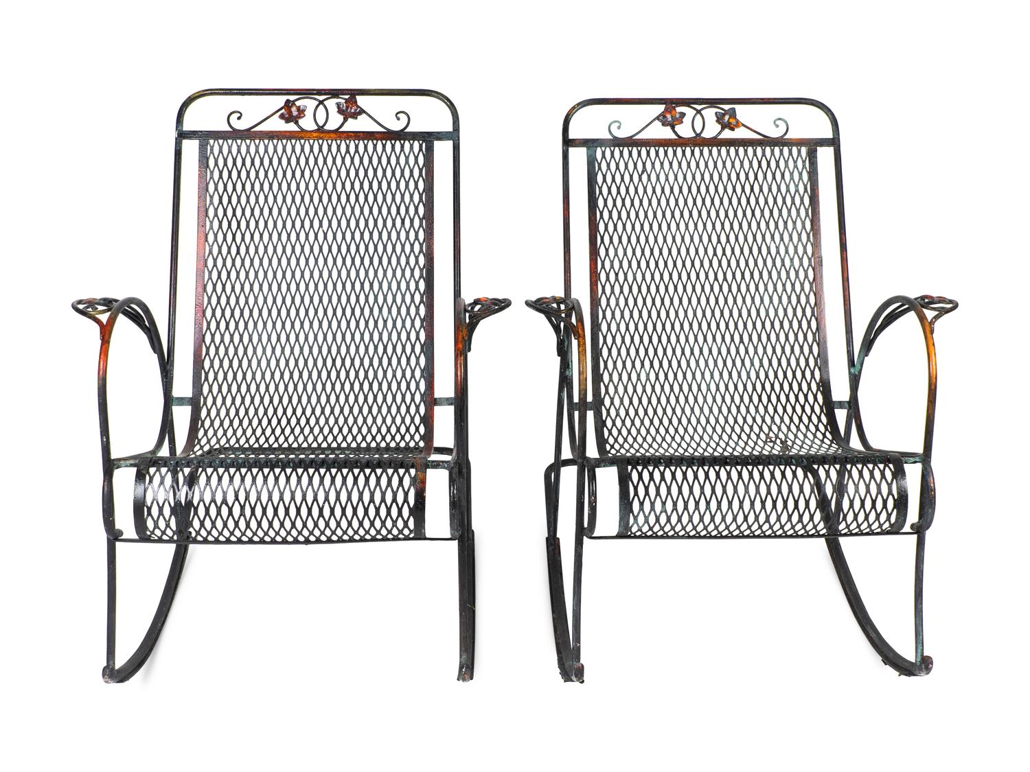 A Pair of Salterini Sea Island Group Rocking Chairs — 20TH CENTURY